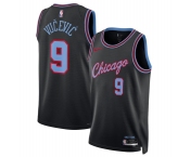 Men's Chicago Bulls #9 Nikola Vucevic Black 2025-26 City Edition Swingman Stitched Basketball Jersey