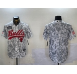 Men's Chicago Bulls Blank 2024 Arctic Camo Salute To Service Stitched Baseball Jersey
