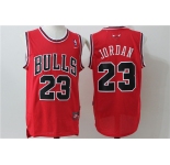 Men's Mitchell and Ness Chicago Bulls #23 Michael Jordan Red Throwback Basketball Jersey