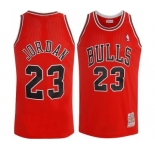 Men's Mitchell and Ness Chicago Bulls #23 Michael Jordan Swingman Red Throwback NBA Jersey