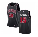 Men's Nike Chicago Bulls #15 Chandler Hutchison Authentic Black NBA Jersey Statement Edition