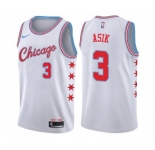 Men's Nike Chicago Bulls #3 Omer Asik Authentic White NBA Jersey - City Edition