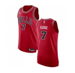 Men's Nike Chicago Bulls #7 Toni Kukoc Authentic Red Road NBA Jersey - Icon Edition