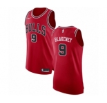 Men's Nike Chicago Bulls #9 Antonio Blakeney Authentic Red NBA Jersey - Icon Edition