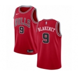 Men's Nike Chicago Bulls #9 Antonio Blakeney Swingman Red NBA Jersey - Icon Edition