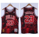 Men's Red Black Chicago Bulls #23 Michael Jordan 1995-96 Throwback Stitched Jersey