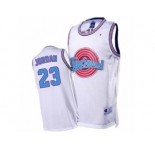 Men's Space Jam #23 Michael Jordan Tune Squad Throwback White Jersey