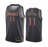Nike Chicago Bulls #11 Demar Derozan Black NBA Swingman 2020-21 City Edition Jersey