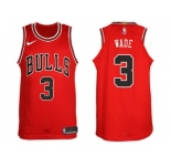 Nike NBA Chicago Bulls #3 Dwyane Wade Jersey 2017-18 New Season Red Jersey