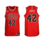 Nike NBA Chicago Bulls #42 Robin Lopez Jersey 2017-18 New Season Red Jersey