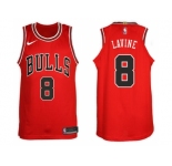 Nike NBA Chicago Bulls #8 Zach Lavine Jersey 2017-18 New Season Red Jersey