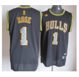 nba chicago bulls #1 rose black[2013 new]