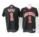 nba chicago bulls #1 rose black[2014 new]