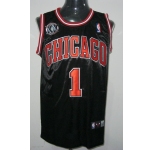 nba chicago bulls #1 rose black[20th patch]