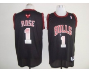 nba chicago bulls #1 rose black[fashion embroidered-2]