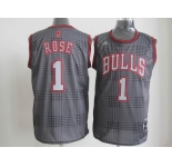 nba chicago bulls #1 rose black/grey[2012]