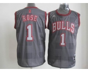 nba chicago bulls #1 rose black/grey[2012]