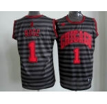 nba chicago bulls #1 rose grey[black strip]