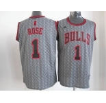 nba chicago bulls #1 rose grey[static fashion swingman]