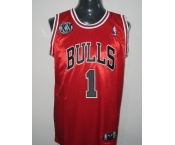 nba chicago bulls #1 rose red[20th patch]