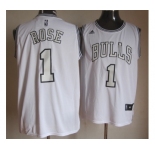 nba chicago bulls #1 rose white