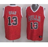 nba chicago bulls #13 noah red leopard print[2014 new]
