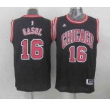 nba chicago bulls #16 gasol black