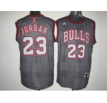 nba chicago bulls #23 jordan black-grey[2012]