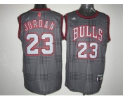 nba chicago bulls #23 jordan black-grey[2012]