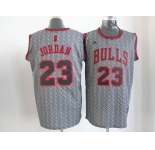 nba chicago bulls #23 jordan grey[static fashion swingman]