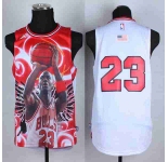 nba chicago bulls #23 jordan white[national flag version]