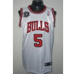 nba chicago bulls #5 boozer white[20th patch]