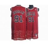 nba chicago bulls #91 rodman red