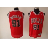 nba chicago bulls #91 rodman red(fans edition)