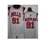 nba jersey chicago bulls #91 rodman white[revolution 30]