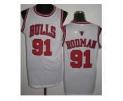 nba jersey chicago bulls #91 rodman white[revolution 30]