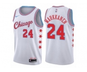 Women Nike Chicago Bulls #24 Lauri Markkanen Swingman White NBA Jersey - City Edition