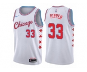 Women Nike Chicago Bulls #33 Scottie Pippen Swingman White NBA Jersey - City Edition