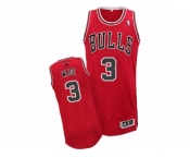 Women's Adidas Chicago Bulls #3 Dwyane Wade Authentic Red Road NBA Jersey