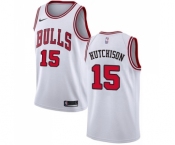Women's Nike Chicago Bulls #15 Chandler Hutchison Swingman White NBA Jersey - Association Edition
