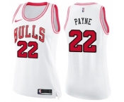 Women's Nike Chicago Bulls #22 Cameron Payne Swingman WhitePink Fashion NBA Jersey