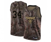 Women's Nike Chicago Bulls #34 Wendell Carter Jr. Swingman Camo Realtree Collection NBA Jersey