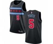 Women's Nike Chicago Bulls #5 Bobby Portis Swingman Black NBA Jersey - City Edition