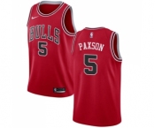 Women's Nike Chicago Bulls #5 John Paxson Swingman Red Road NBA Jersey - Icon Edition
