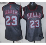 women nba chicago bulls #23 jordan black-grey[2012]