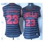 women nba chicago bulls #23 jordan grey[black strip]