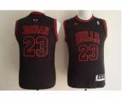 Youth Adidas Chicago Bulls #23 Michael Jordan Authentic Black NBA Jersey