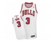 Youth Adidas Chicago Bulls #3 Dwyane Wade Authentic White Home NBA Jersey
