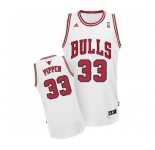 Youth Adidas Chicago Bulls #33 Scottie Pippen Swingman White Home NBA Jersey