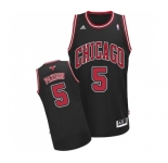 Youth Adidas Chicago Bulls #5 John Paxson Swingman Black Alternate NBA Jersey